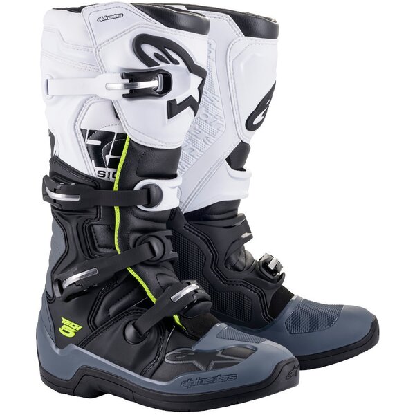 Cizme cross-enduro ALPINESTARS TECH 5 BOOT Negru/Gri/Alb [1]
