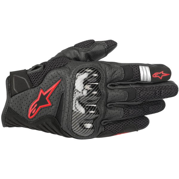 Manusi de piele vara Alpinestars SMX-1 AIR V2 Negru/Rosu [1]