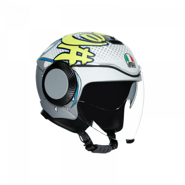 Casca AGV ORBYT E2205 MULTIVIBES MATT GREY YELLOW [1]