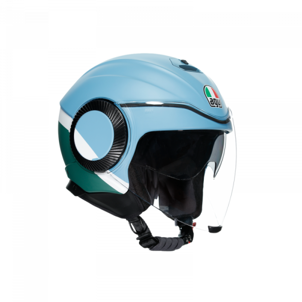 Casca AGV ORBYT E2205 MULTIBLOCK MATT IRON BLUE GREEN WH [1]