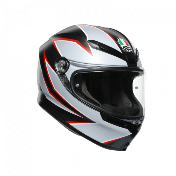 Casca AGV K6 E2205 MULTIFLASH MATT BLACK GREY RED [1]