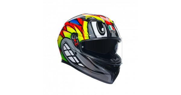 AGV K3 BIRDY 2.0 GREY/YELLOW/RED フルフェイス AGV K3 helmet Birdy 2.0 grey red yellow - Helmetdiscounter