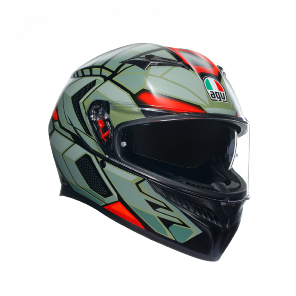 Casca Moto AGV K3 DECEPT MATT BLACK /GREEN /RED ECE 22.06 [1]