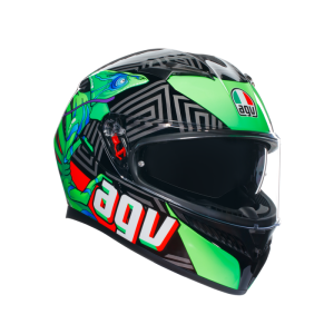 Casca Moto AGV K3 KAMALEON BLACK /RED /GREEN ECE 22.06 Casca Moto AGV K3 KAMALEON BLACK /RED /GREEN ECE 22.06