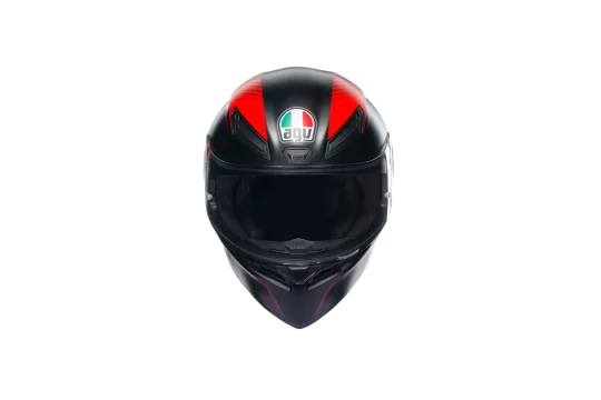 CASCO AGV K1 S E2206 WARMUP NEGRO MATE ROJO | Cascos De Moto