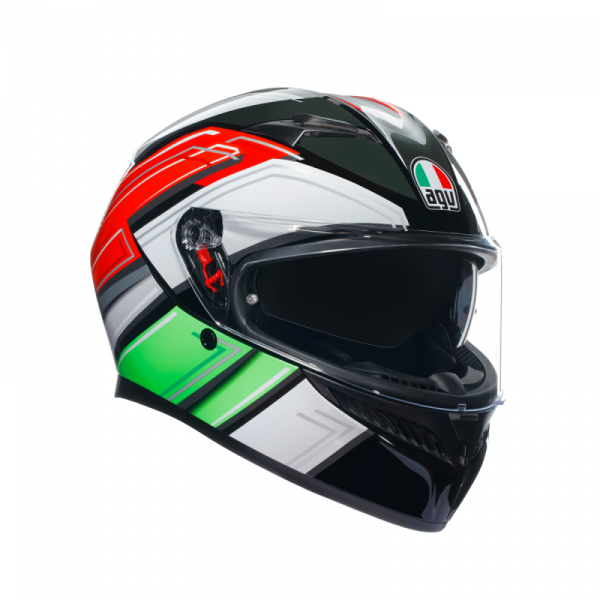 Casca AGV K3 E2206 - WING BLACK/ITALY [1]