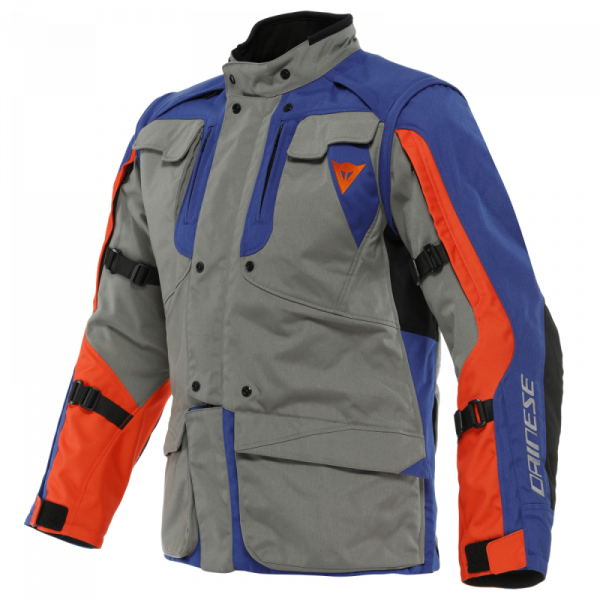 Geaca DAINESE ALLIGATOR TEX CHARCOAL GRAY SODALITE BLUE FLAME ORANGE Gri [1]