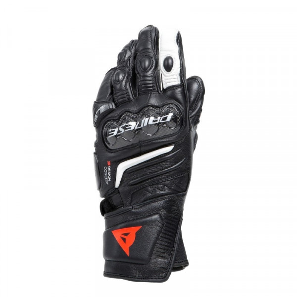 Manusi moto DAINESE CARBON 4 LONG LADY- BLACK/BLACK/WHITE L / 22,9cm [1]