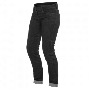 Pantaloni DAINESE DENIM SLIM LADY TEX- BLACK Negru Pantaloni DAINESE DENIM SLIM LADY TEX- BLACK Negru
