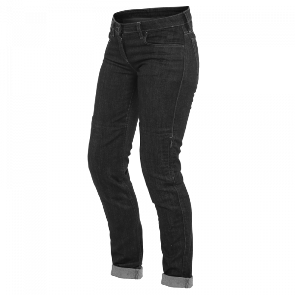 Pantaloni DAINESE DENIM SLIM LADY TEX- BLACK Negru [1]
