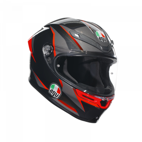 Casca AGV K6 S E2206 - SLASHCUT BLACK GREY RED [1]