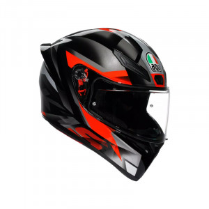 Casca AGV K1 S E2206 - Fastlap Negru Gri Rosu - 2025 Casca AGV K1 S E2206 - Fastlap Negru Gri Rosu - 2025