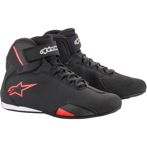 Ghete moto sport/touring Alpinestars SEKTOR Negru/Rosu fluo [1]