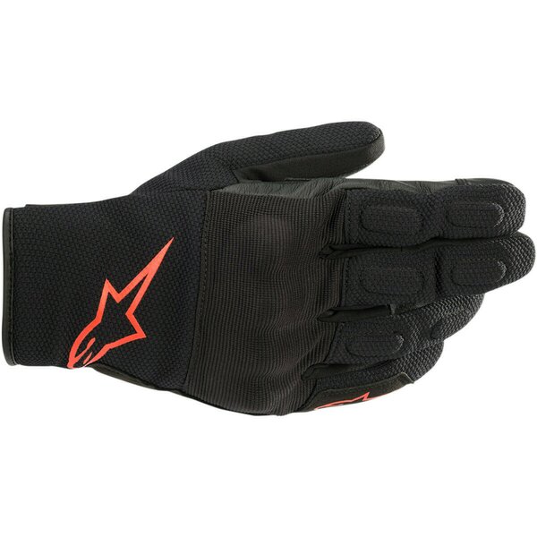 Manusi de piele impermeabile Alpinestars S-MAX Drystar Negru/Rosu [1]