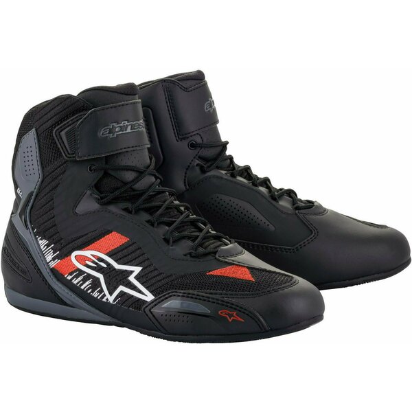 Ghete moto sport/touring Alpinestars Faster-3 RIDEKNIT Negru/Gri/Rosu [1]