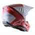 Casca cross-enduro Alpinestars Supertech S-M5 RAYON Alb/Rosu [3]