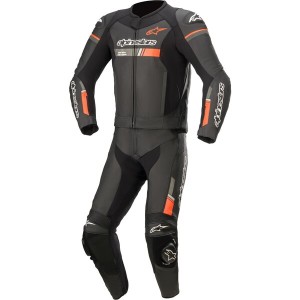 Combinezon de piele 2 piese Alpinestars Gp Force Chaser Negru/Rosu
