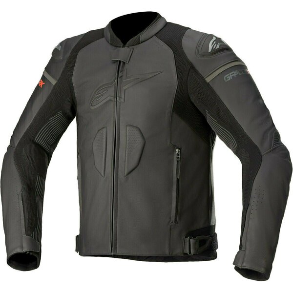 Geaca de piele Alpinestars GP PLUS R V3 RIDEKNIT Negru/Negru [1]