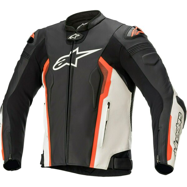Geaca de piele sport/touring Alpinestars MISSILE V2 Negru/Alb/Rosu [1]