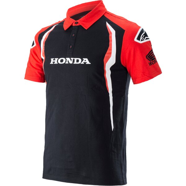 Tricou polo ALPINESTARS HONDA Negru/Alb/Rosu [1]