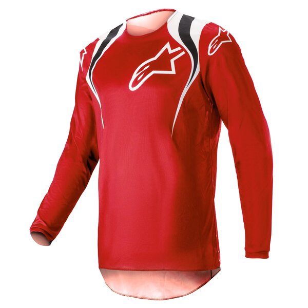 Tricou cross-enduro Alpinestars Fluid Narin 2023 Negru/Alb/Rosu [1]