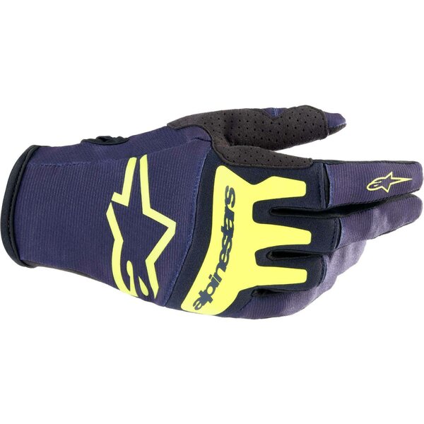 Manusi cross-enduro ALPINESTARS TECHSTAR 2023 Albastru/Galben Fluo [1]