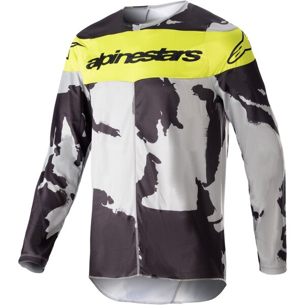 Tricou cross-enduro ALPINESTARS RACER TACTICAL 2023 Negru/Camo/Galben Fluo [1]