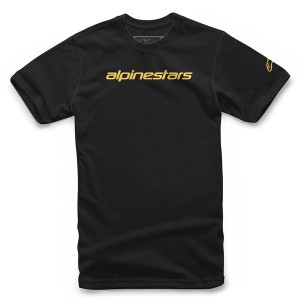 Tricou ALPINESTARS LINEAR WORDMARK Negru/Galben Tricou ALPINESTARS LINEAR WORDMARK Negru/Galben