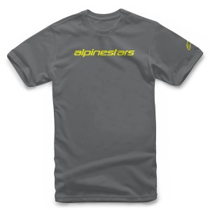 Tricou ALPINESTARS LINEAR WORDMARK Gri/Galben fluo
