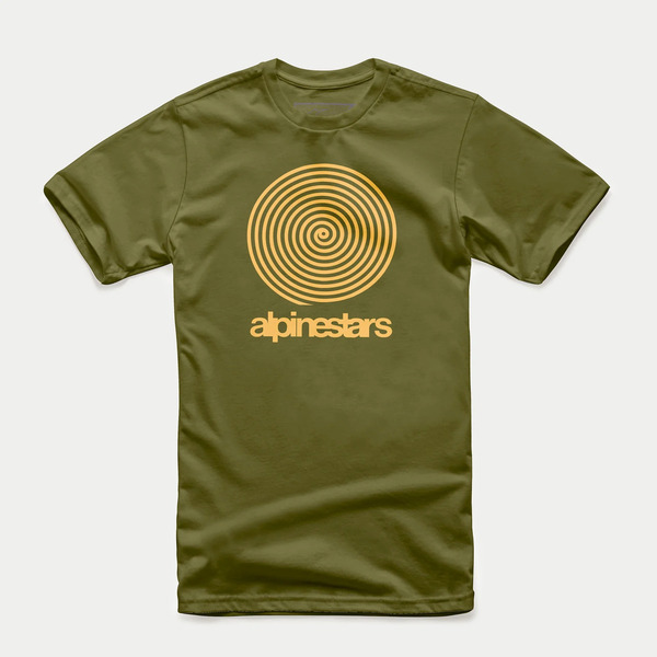 Tricou ALPINESTARS REAL SPIRAL Verde Oliv/ Auriu [1]