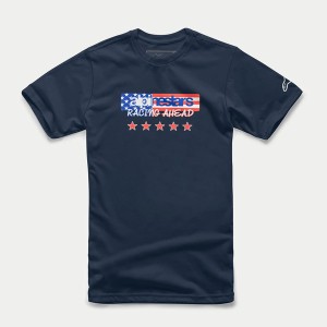 Tricou ALPINESTARS USA AGAIN Albastru Tricou ALPINESTARS USA AGAIN Albastru