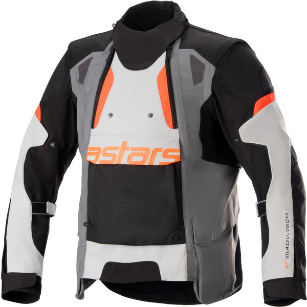 Geaca textil adventure/touring ALPINESTARS HALO DRYSTAR Gri deschis/Gri inchis/Negru [1]