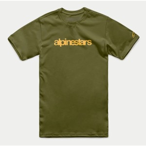 Tricou ALPINESTARS HERITAGE LOGO Verde military/Auriu Tricou ALPINESTARS HERITAGE LOGO Verde military/Auriu