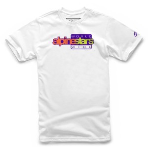 Tricou ALPINESTARS WORLD WIDE AGAIN Alb Tricou ALPINESTARS WORLD WIDE AGAIN Alb