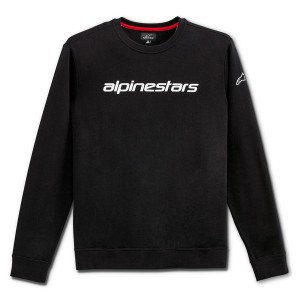 Bluza ALPINESTARS LINEAR CREW Fleece Negru/Alb Bluza ALPINESTARS LINEAR CREW Fleece Negru/Alb