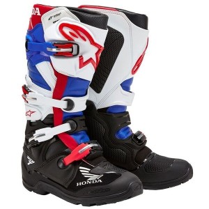 Cizme cross-enduro Alpinestars HONDA TECH 7 ENDURO DRYSTAR Negru/Alb/Albastru/Rosu