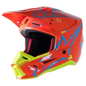 Casca cross-enduro Alpinestars Supertech S-M5 ACTION Portocaliu/Albastru/Galben fluo Casca cross-enduro Alpinestars Supertech S-M5 ACTION Portocaliu/Albastru/Galben fluo