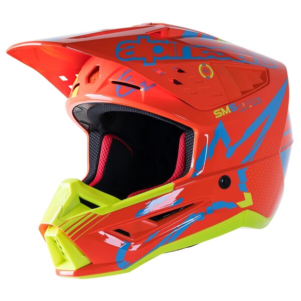 Casca cross-enduro Alpinestars Supertech S-M5 ACTION Portocaliu/Albastru/Galben fluo [1]
