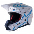 Casca cross-enduro Alpinestars Supertech S-M5 ACTION Alb/Albastru [2]