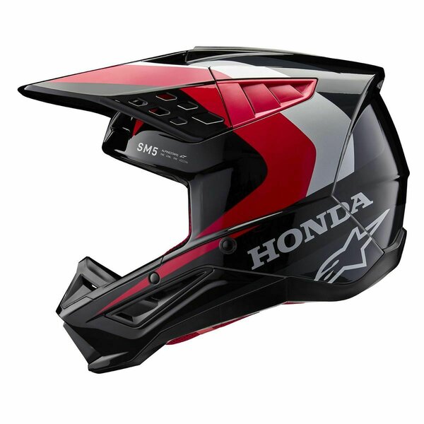 Casca cross-enduro Alpinestars Supertech S-M5 HONDA ECE 22.06 Negru/Rosu [1]