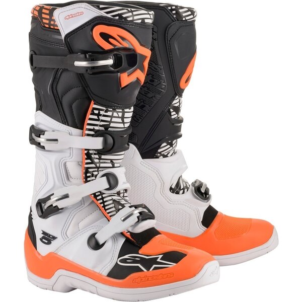 Cizme cross-enduro ALPINESTARS TECH 5 BOOT Negru/Alb/Portocaliu [1]
