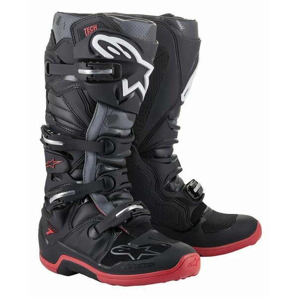 Cizme cross-enduro ALPINESTARS TECH 7 BOOT Negru/Gri/Rosu [1]