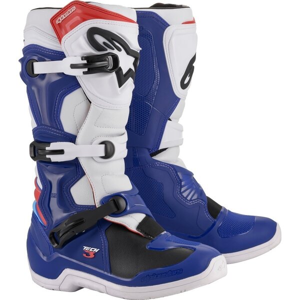 Cizme cross-enduro ALPINESTARS TECH 3 BOOT Alb/Rosu/Albastru [1]