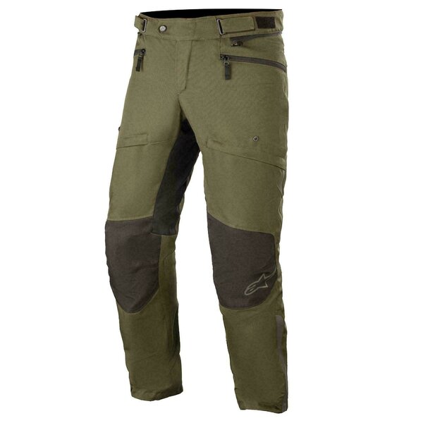 Pantaloni moto impermeabili Alpinestars AST-1 V2 WP Negru/Verde [1]