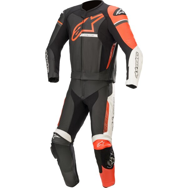 Combinezon de piele 2 piese Alpinestars Gp Force Phantom Negru/Alb/Rosu [1]