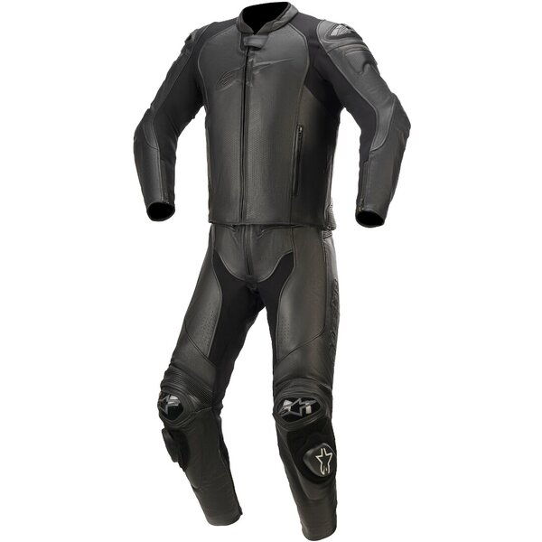 Combinezon de piele 2 piese ALPINESTARS GP PLUS V3 GRAPHITE Negru/Negru [1]