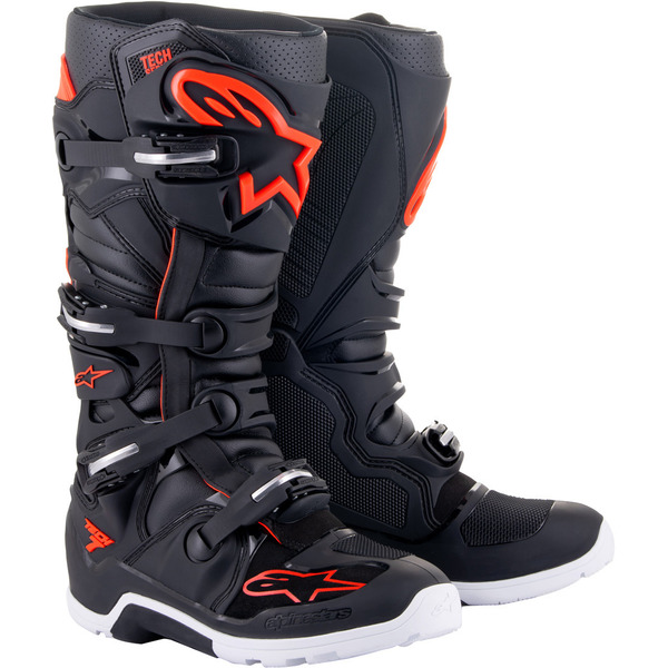 Cizme cross-enduro Alpinestars TECH 7 ENDURO Negru/Rosu fluo [1]
