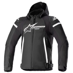 Geaca textil impermeabila ALPINESTARS ZACA Negru/Alb Geaca textil impermeabila ALPINESTARS ZACA Negru/Alb