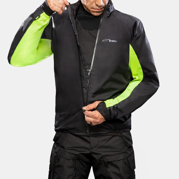 Geaca textil adventure/touring ALPINESTARS HALO DRYSTAR Bej/Negru/Galben fluo [1]