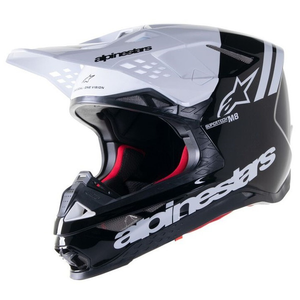 Casca cross-enduro Alpinestars Supertech S-M8 RADIUM 2 Negru/Alb [1]